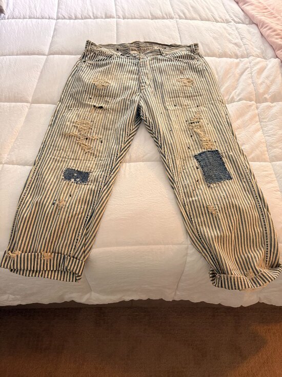 Magnolia Pearl Denim - Magnolia Pearl Railroad Striped Miner Denims Union Pacific #151 - EC